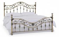 Кровать металлическая CHARLOTTE 160*200 см (Queen bed), цвет: Античная медь (Antique Brass)