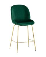 Стул полубарный Beetle со спинкой изумрудный. Фото №1