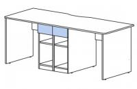 Стол на два рабочих места с тумбами Силуэт