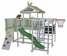 Комплекс игровой ДК3Б, бирюзовый, серый. Фото