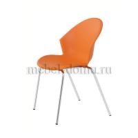 Кресло VAN HALLEN (mod. 2433) пластик/металл, 54,5х53,5х76 см, высота до сиденья 46 см, белый/черный (поставляется по 4 шт). Фото №1