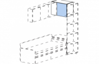 Полка навесная для формирования углового варианта Силуэт