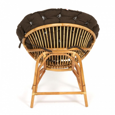 Кресло PAPASAN CLEO ECO / с подушкой / Natural (натуральный), ткань Коричневый, 3М7-147 фото Кресло PAPASAN CLEO ECO / с подушкой / Natural (натуральный), ткань Коричневый, 3М7-147. Фото №2