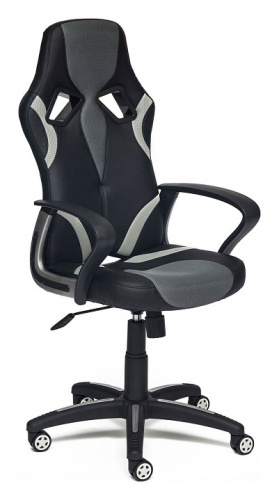 Компьютерное кресло Runner,  кож.зам/ткань, черный/серый, 36-6/tw12/tw-22. Фото №1