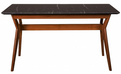 Стол Нарвик раскладной 140-180 ОРЕХ-Мрамор Графит. Фото