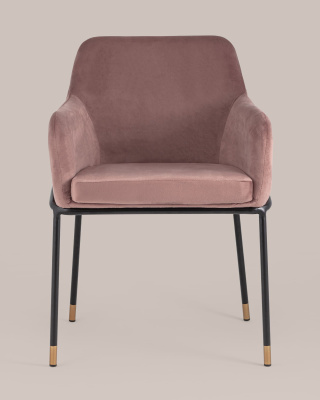Стул Сандра велюр пыльно-розовый фото Стул Сандра велюр пыльно-розовый. Фото №5