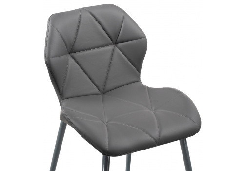 Стул Вальд экокожа серый / серый глянец. Фото №5