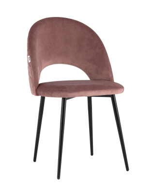 Стул Меган велюр с ромбами пыльно-розовый. Фото