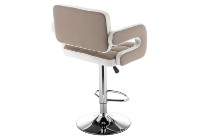 Барный стул Bent бежевый / белый. Фото
