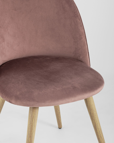 Стул Лион велюр с ромбами розовый. Фото №9