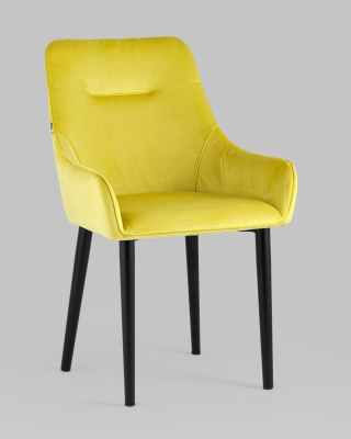 Стул Джоан велюр жёлтый. Фото