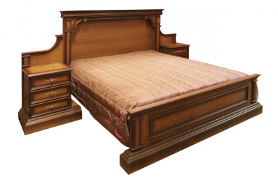 Кровать 2-х спальная Верона -27 М (180) с двумя тумбами (без основания). Фото