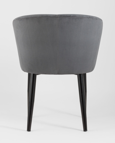 Кресло Ральф велюр тёмно-серый. Фото №6