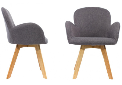 Стул деревянный Стул Asia wooden legs / grey fabric. Фото