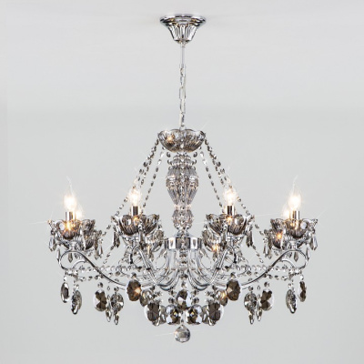 Потолочная люстра Eurosvet Teodore 10103/8 хром/дымчатый хрусталь Strotskis фото Потолочная люстра Eurosvet Teodore 10103/8 хром/дымчатый хрусталь Strotskis. Фото №2