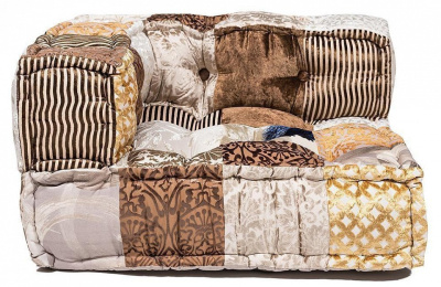 Модуль мягкий угловой Secret De Maison SAN REMO (mod. 10164) velvet patchwork, 80х80х43см, бежево-белый фото Модуль мягкий угловой Secret De Maison SAN REMO (mod. 10164) velvet patchwork, 80х80х43см, бежево-белый. Фото №2