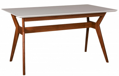 Стол Нарвик раскладной 120-160 ОРЕХ-Белый. Фото