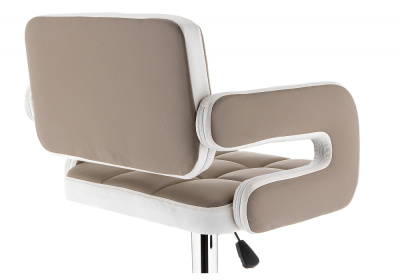 Барный стул Bent бежевый / белый. Фото