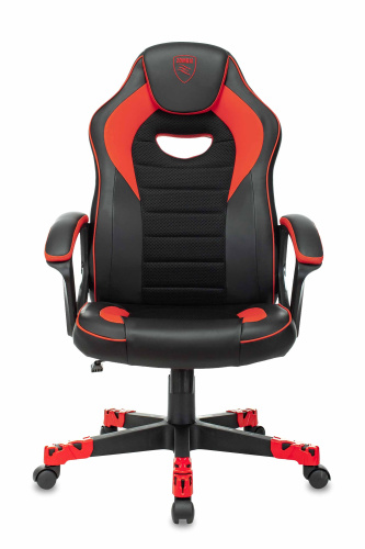 Кресло игровое Zombie GAME 16 черный/красный текстиль/эко.кожа крестовина пластик. Фото №4