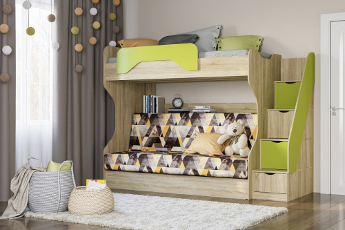 Кровать двухъярусная Акварель НМ 037.43 М2. Фото №2