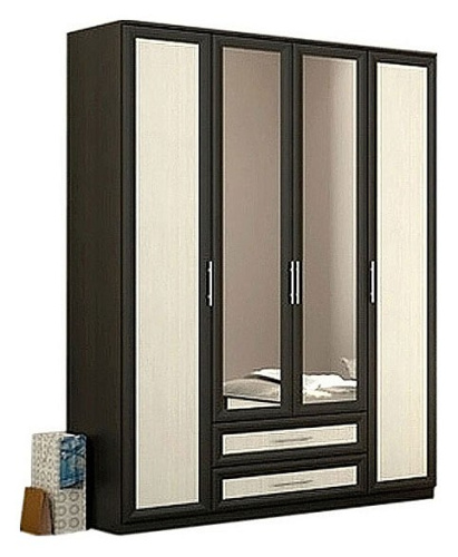 Юлианна СБ-074-01 Шкаф 4-х дверный с зеркалами Дуб феррара фото Юлианна СБ-074-01 Шкаф 4-х дверный с зеркалами Дуб феррара. Фото №1