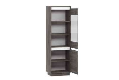 Virginia НМ 011.82 Шкаф для посуды Белый Скандинавский/Ясень Анкор темный (KR). Фото №2