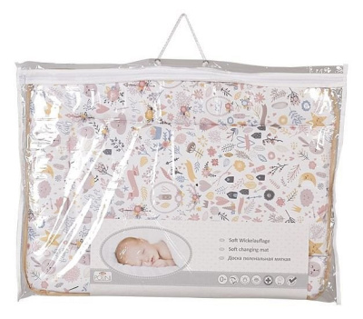 Матрас пеленальный Polini kids Единорог Hello baby, бежевый. Фото №5