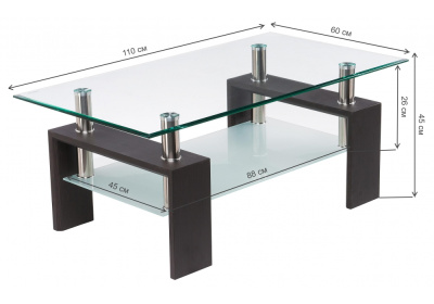 Журнальный стол CT1-052 wenge фото Журнальный стол CT1-052 wenge. Фото №2
