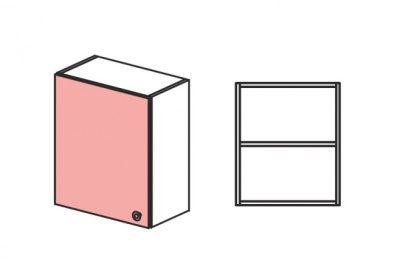Шкаф навесной распашной Силуэт. Фото