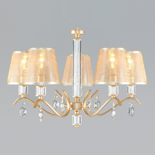 Подвесная люстра Eurosvet Alcamo 60103/5 перламутровое золото. Фото №1