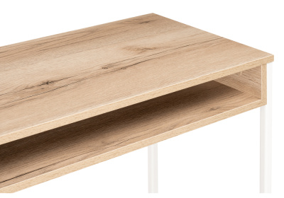 Стол, Лео Лофт дуб делано светлый / матовый белый. Фото №4