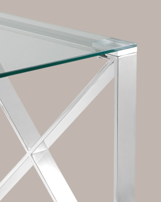 Журнальный стол 55*55 КРОСС серебро фото Журнальный стол 55*55 КРОСС серебро. Фото №5