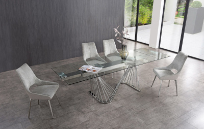 Стол DT9118GS (180-260) прозрачный фото Стол DT9118GS (180-260) прозрачный. Фото №4