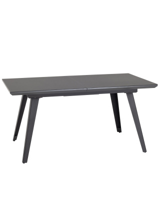 Стол обеденный Палермо раскладной 160-200*90 серый со стеклом. Фото