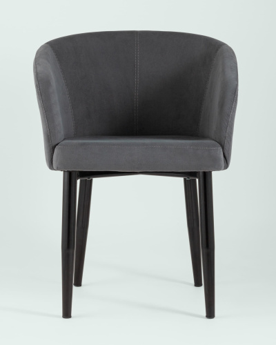 Кресло Ральф велюр тёмно-серый. Фото №5