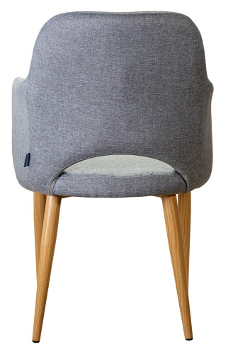 Кресло VAN HALLEN (mod. 2433S) ткань/металл, 54,5х53,5/76 см, высота до сиденья 46 см, серый/черный (поставляется по 2 шт). Фото №8