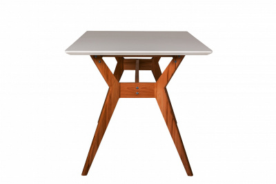 Стол Нарвик раскладной 120-160 ОРЕХ-Белый. Фото