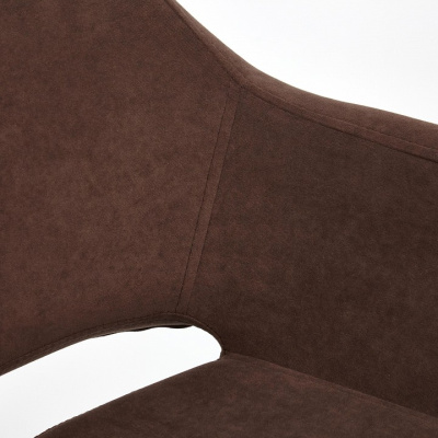 Кресло MODENA хром флок , коричневый, 6. Фото