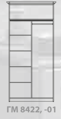 Шкаф для платья и белья Купава ГМ 8422-01. Фото