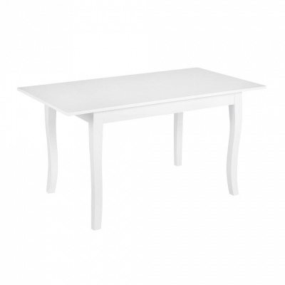 Стол раскладной Гефест/Hephaestus (mod. MEC T-421E) дерево гевея/мдф, 80х120+30х76см, pure white (белый 2-1). Фото
