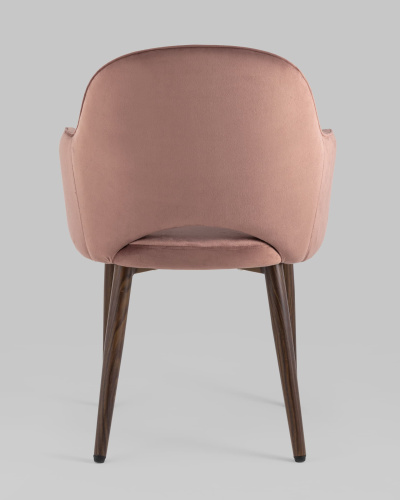 Стул Венера Хани велюр пыльно-розовый ножки дерево фото Стул Венера Хани велюр пыльно-розовый ножки дерево. Фото №6