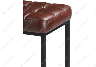 Барный стул Лофт кожзам мустанг браун / черный матовый. Фото