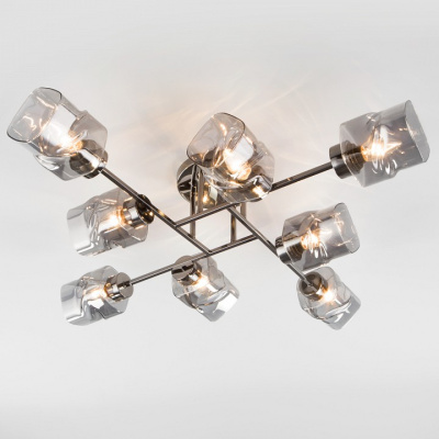 Потолочная люстра Eurosvet Hilari 30165/8 черный жемчуг фото Потолочная люстра Eurosvet Hilari 30165/8 черный жемчуг. Фото №2