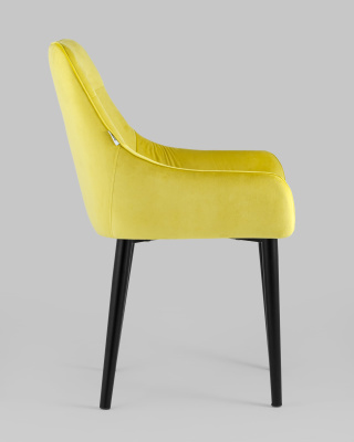 Стул Джоан велюр жёлтый. Фото