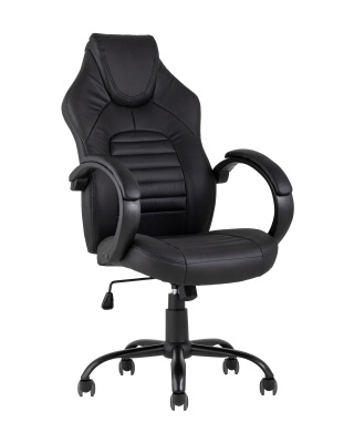 Кресло игровое TopChairs Racer Midi черное фото Кресло игровое TopChairs Racer Midi черное. Фото №2