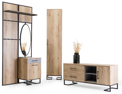 Полка для прихожей Loft Дуб Табак. Фото №4