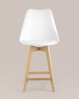 Стул полубарный FRANKFURT белый. Фото №5