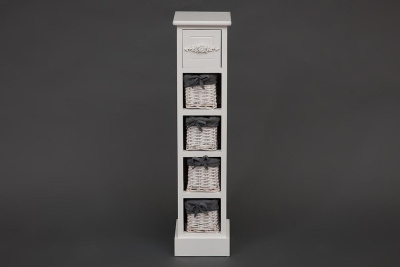 Тумба с 4 корзинами и ящиком Floral 5 mod. HX16-002NS. Фото №5