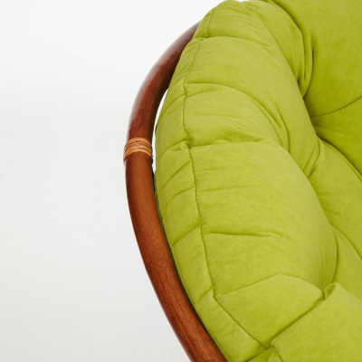 Кресло PAPASAN  23/01 W /с подушкой/ Pecan (орех), флок Олива, 23. Фото №2