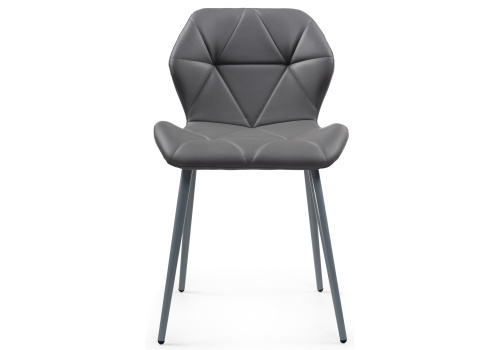 Стул Вальд экокожа серый / серый глянец. Фото №2